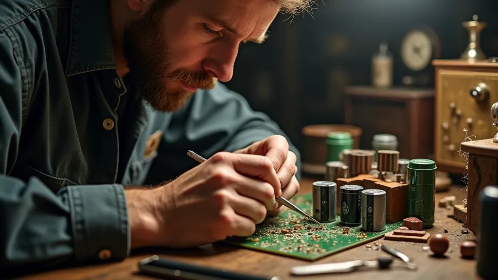 Soldering a replacement capacitor