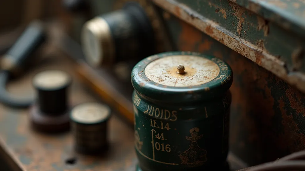 Electrolytic capacitor in a vintage radio power supply