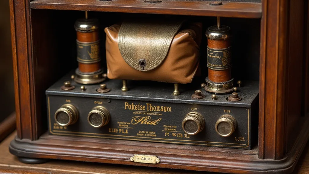 Antique radio with visible output transformer