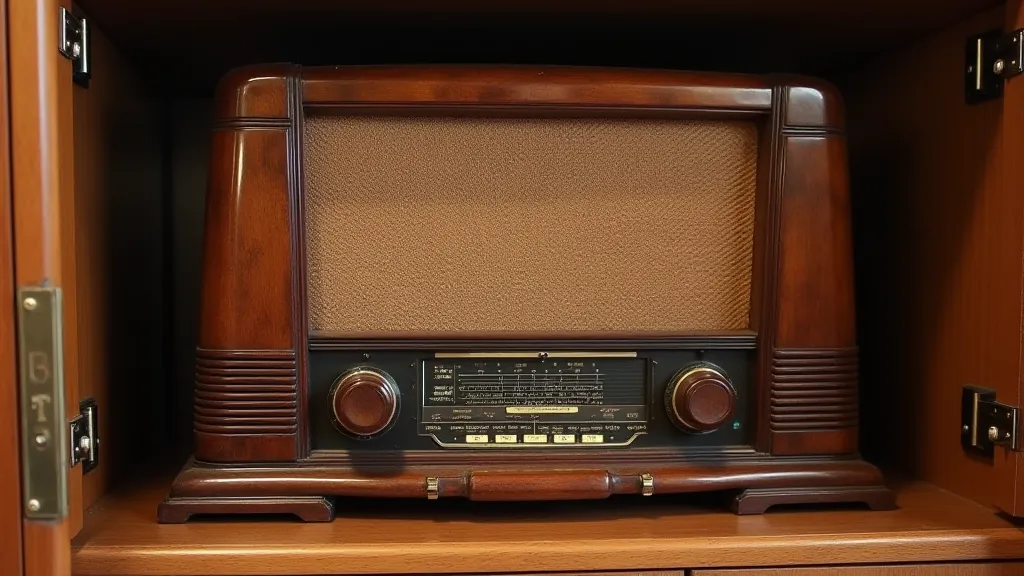 Restored radio in cabinet