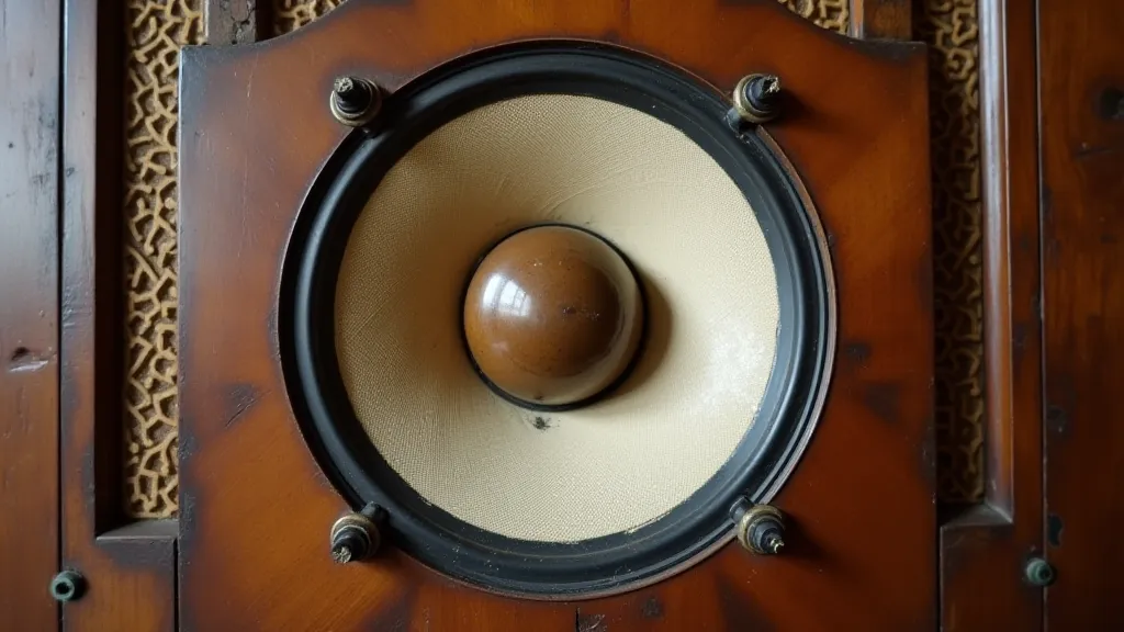 Restored vintage radio speaker