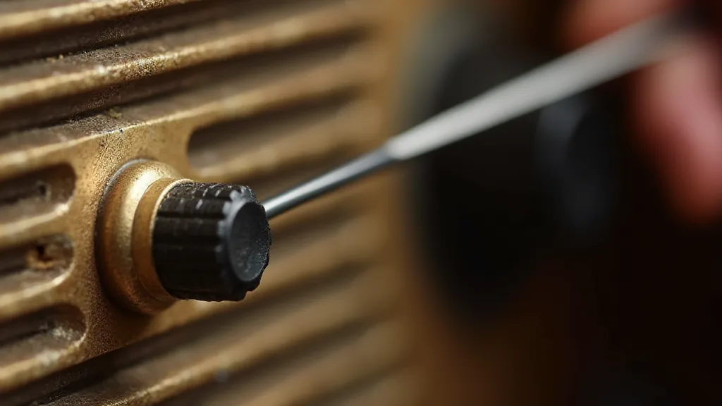 Adjusting a radio's tuning knob