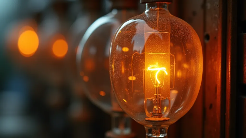Vintage vacuum tube with visible components