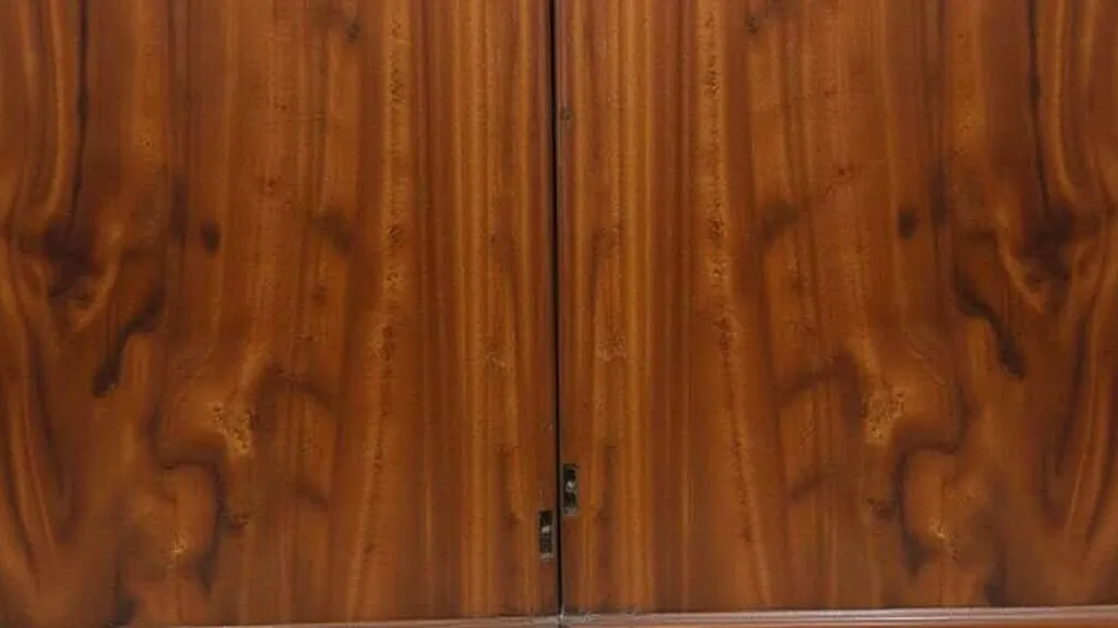 Restored walnut radio cabinet
